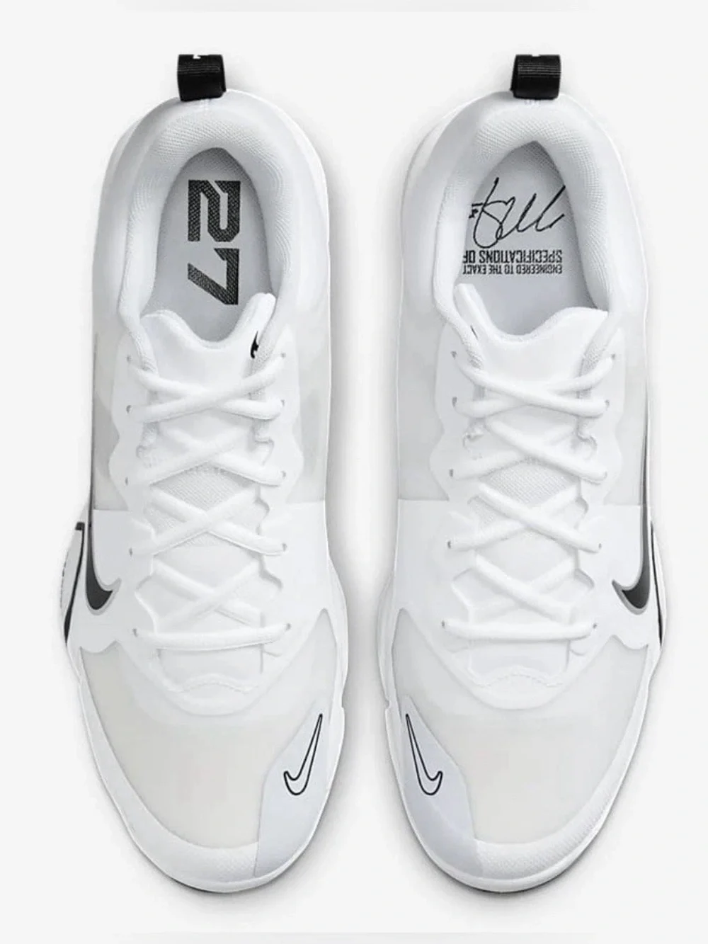 Nike Force Zoom Trout 9 Pro Baseball Cleats Platinum White FB2907-102 Men Size 7